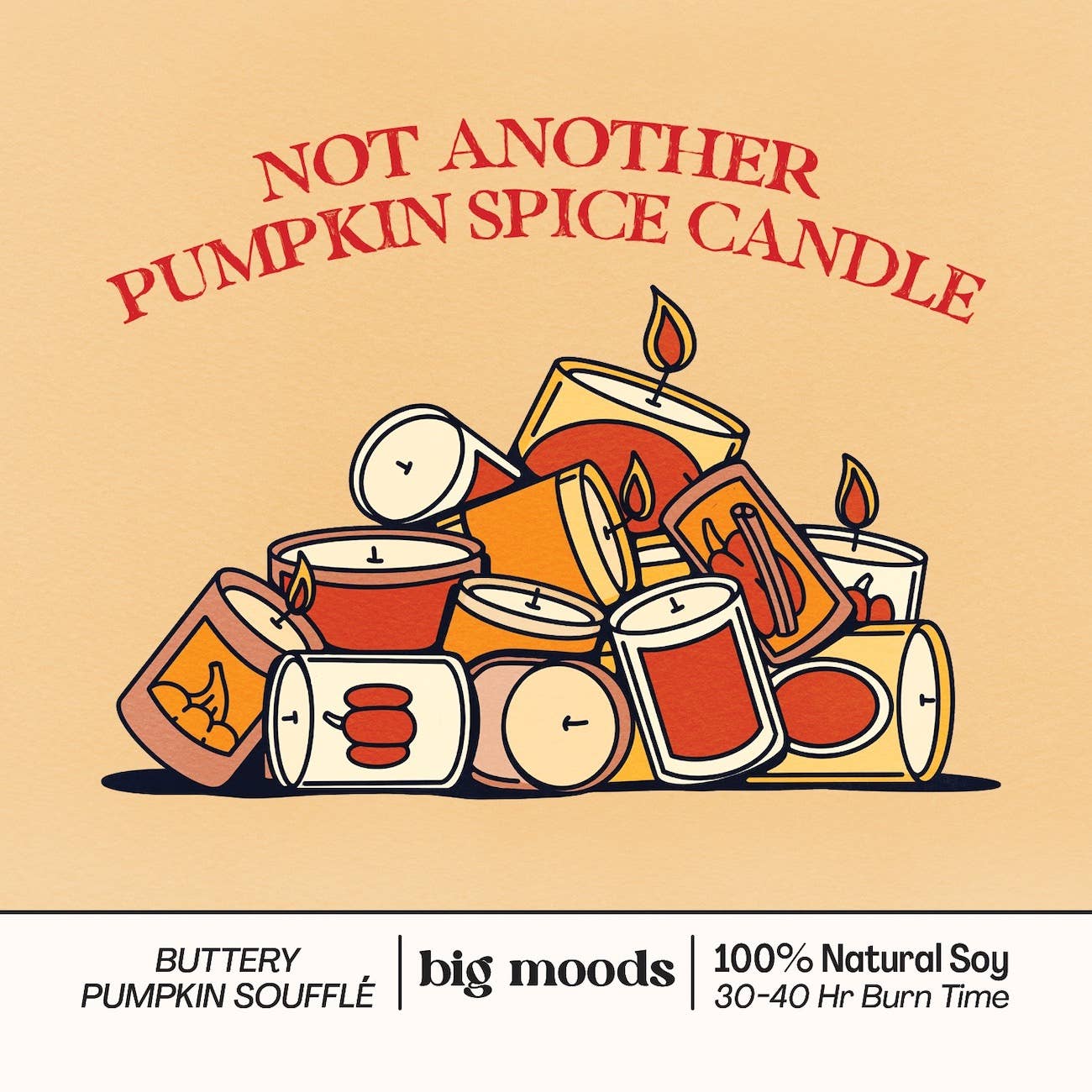 Lit & Inspired: "Not Another Pumpkin Spice Candle " - Soy Candle (5oz) - The Defined Collective