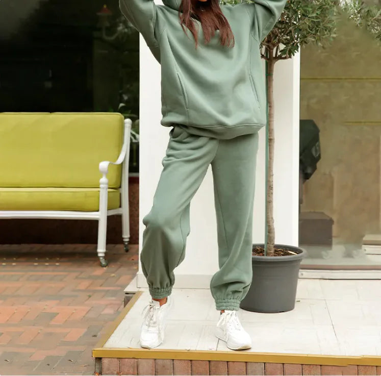 Cozy Intentions: Plush Hooded Lounge Set