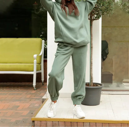 Cozy Intentions: Plush Hooded Lounge Set