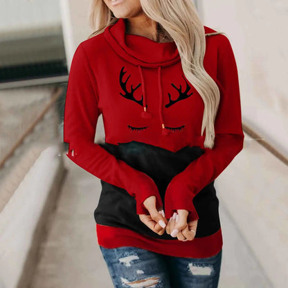 Christmas Time Is Here!  Festive Reindeer Hooded Sweatshirt