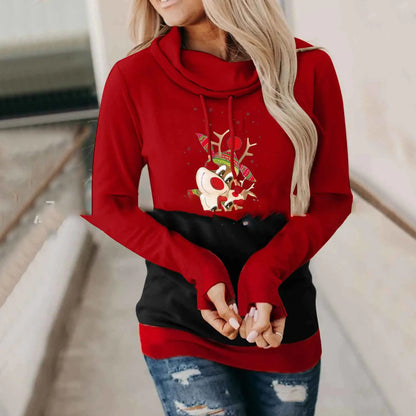 Christmas Time Is Here!  Festive Reindeer Hooded Sweatshirt
