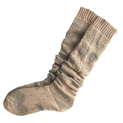 Christmas Snowflake Reindeer Knee - High Socks - The Defined Collective