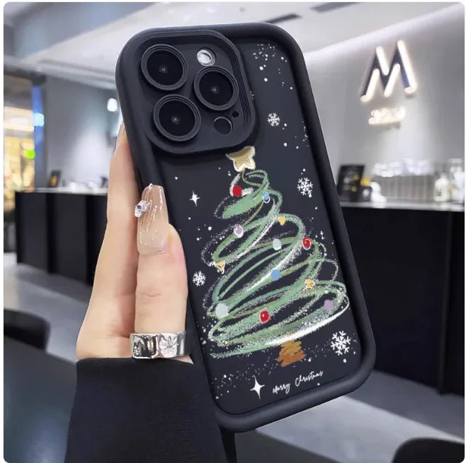 Christmas Time Is Here! Festive Christmas Tree Silicone Phone Case - The Defined Collective