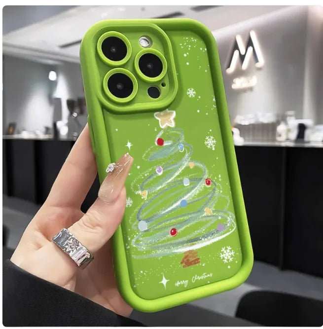 Christmas Time Is Here! Festive Christmas Tree Silicone Phone Case - The Defined Collective