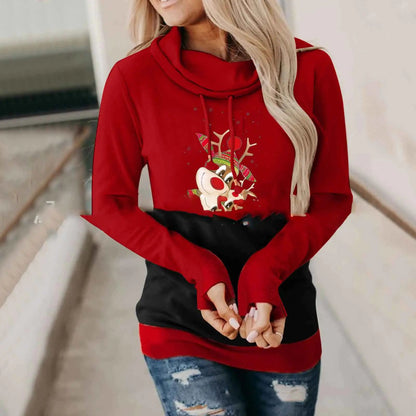 Christmas Time Is Here! Festive Reindeer Hooded Sweatshirt - The Defined Collective