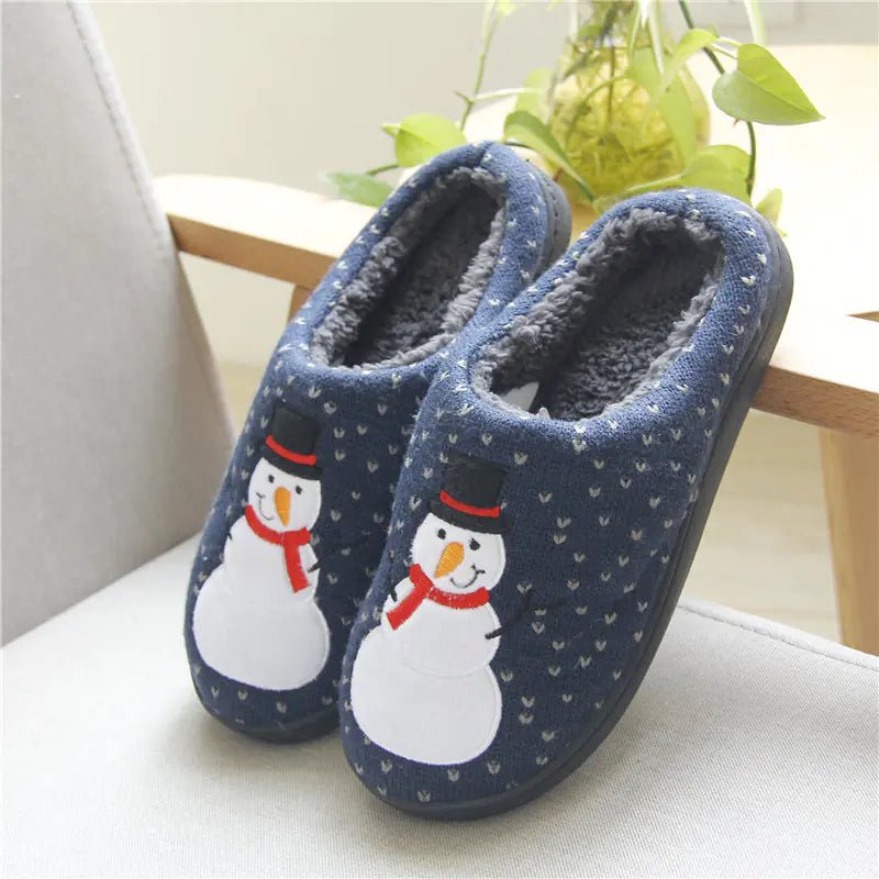 ❄️ Christmas Time Is Here: Plush Snowman Slippers - The Defined Collective