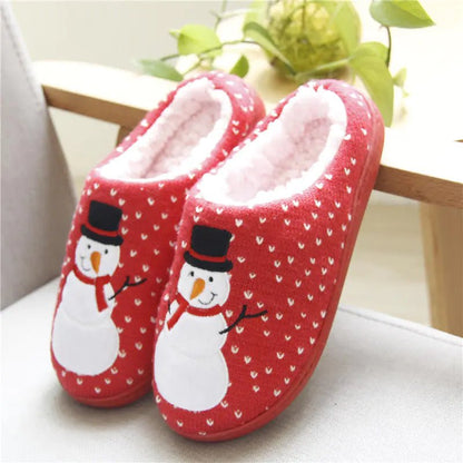 ❄️ Christmas Time Is Here: Plush Snowman Slippers - The Defined Collective