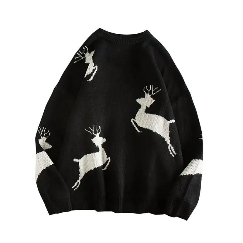 Christmas Time Is Here! Reindeer Jacquard Knit Sweater (Unisex) - The Defined Collective