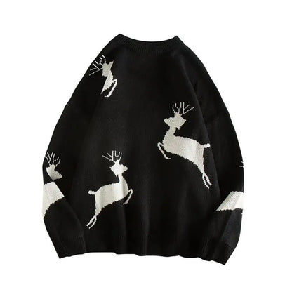 Christmas Time Is Here! Reindeer Jacquard Knit Sweater (Unisex) - The Defined Collective