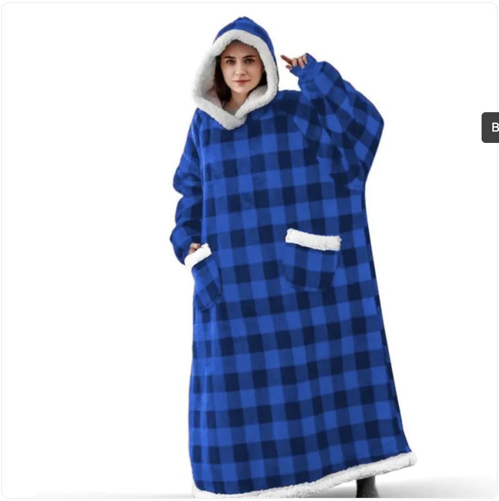 Cozy Intentions Collection: Oversized Plush Hoodie Blanket Robe - The Defined Collective