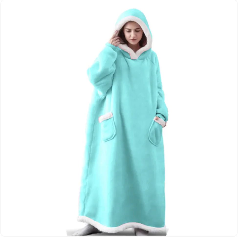Cozy Intentions Collection: Oversized Plush Hoodie Blanket Robe - The Defined Collective