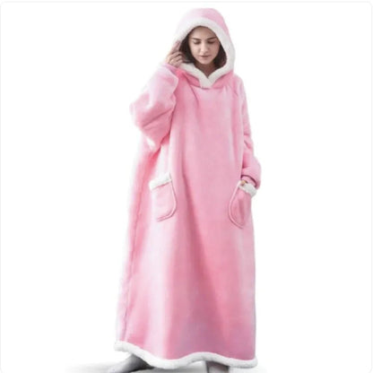 Cozy Intentions Collection: Oversized Plush Hoodie Blanket Robe - The Defined Collective