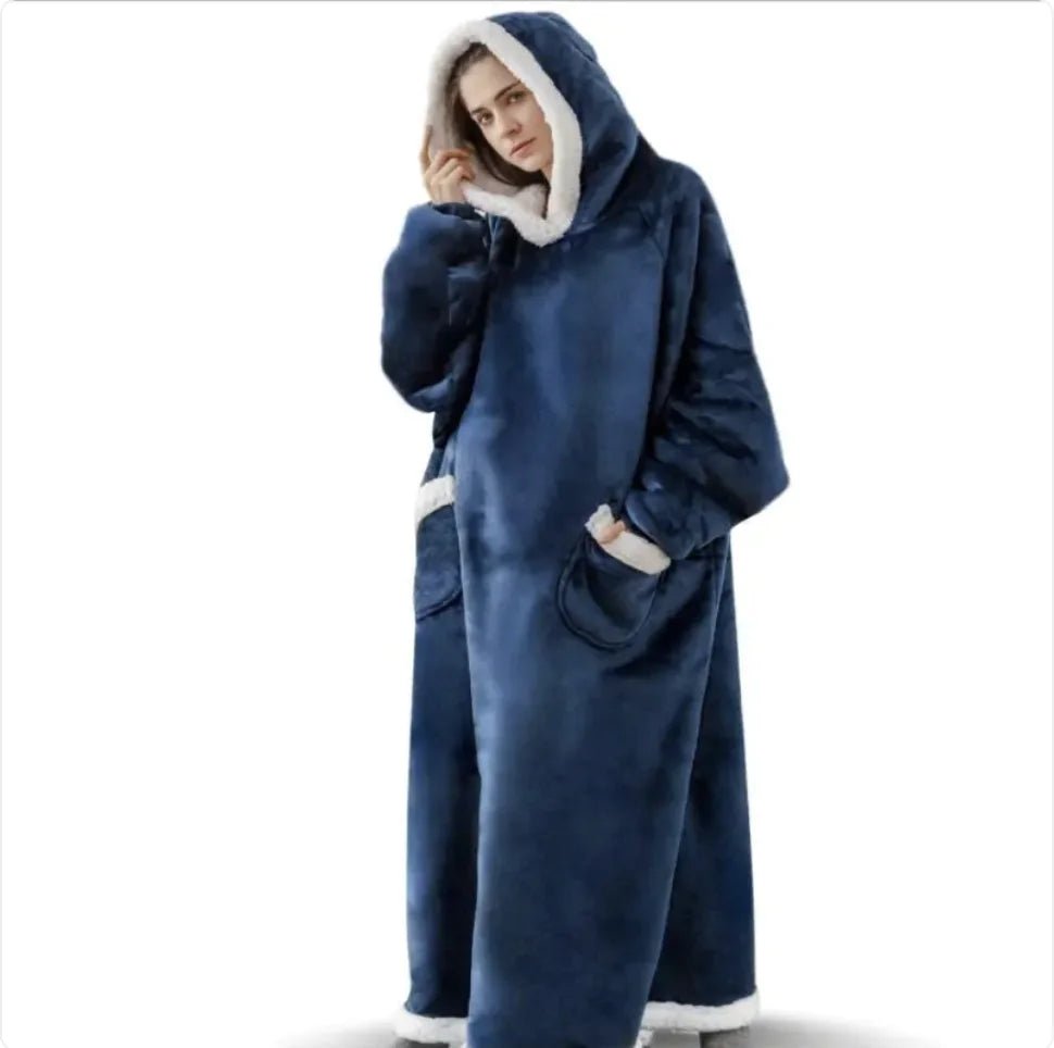 Cozy Intentions Collection: Oversized Plush Hoodie Blanket Robe - The Defined Collective