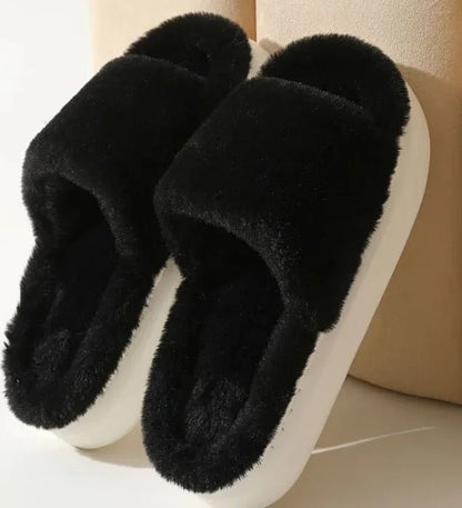 Cozy Intentions: Luxe Faux Lounge Slippers - The Defined Collective