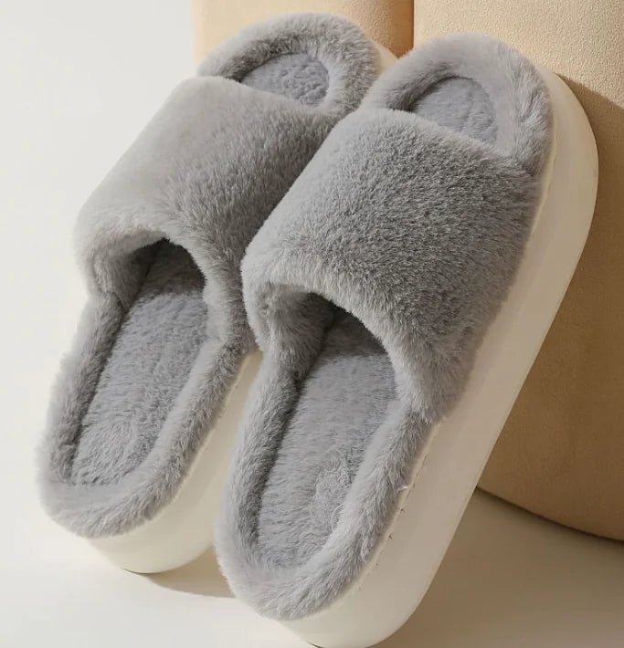 Cozy Intentions: Luxe Faux Lounge Slippers - The Defined Collective