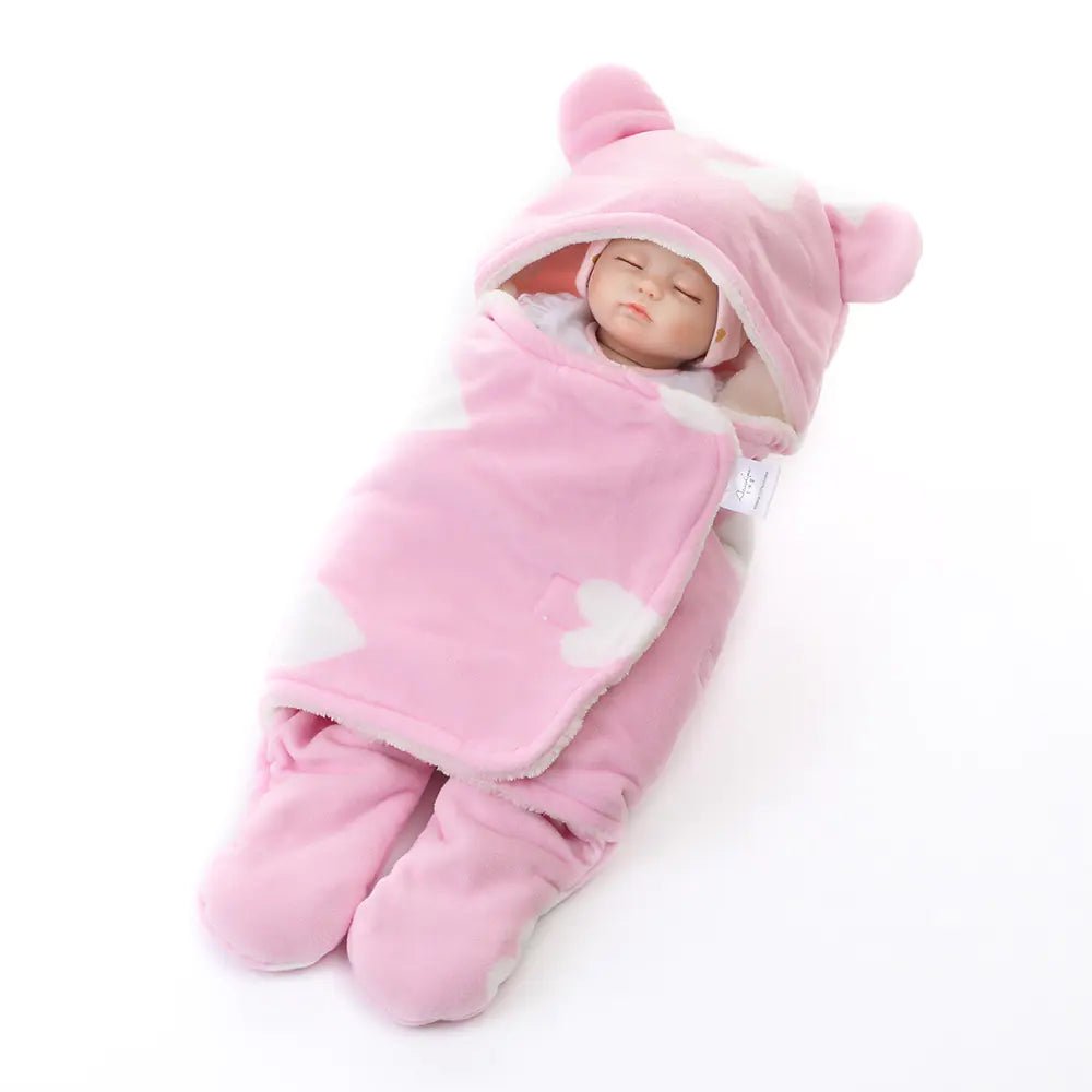 🌙 Cozy Intentions: Plush Newborn Fleece Swaddle Blanket - The Defined Collective