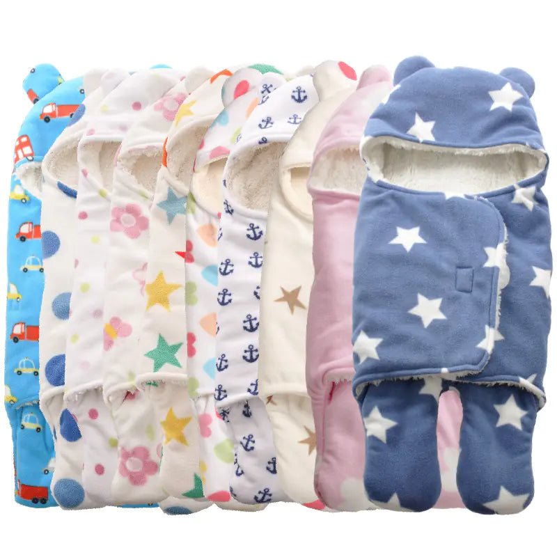 🌙 Cozy Intentions: Plush Newborn Fleece Swaddle Blanket - The Defined Collective