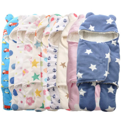 🌙 Cozy Intentions: Plush Newborn Fleece Swaddle Blanket - The Defined Collective