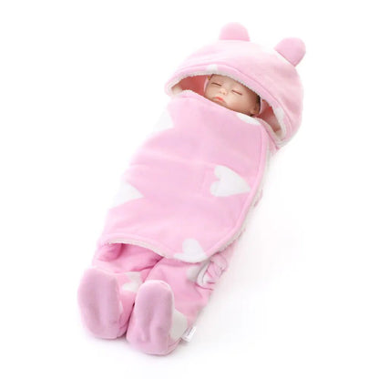 🌙 Cozy Intentions: Plush Newborn Fleece Swaddle Blanket - The Defined Collective