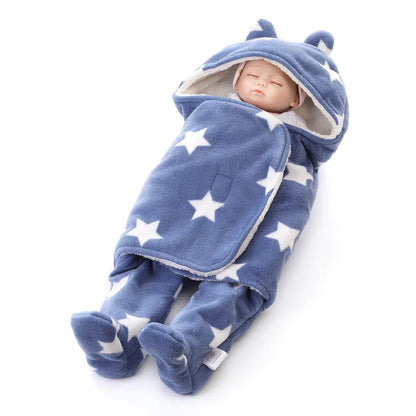 🌙 Cozy Intentions: Plush Newborn Fleece Swaddle Blanket - The Defined Collective