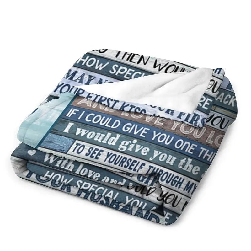 Cozy Intentions: “To My Wife” Soft Plush Throw Blanket - The Defined Collective