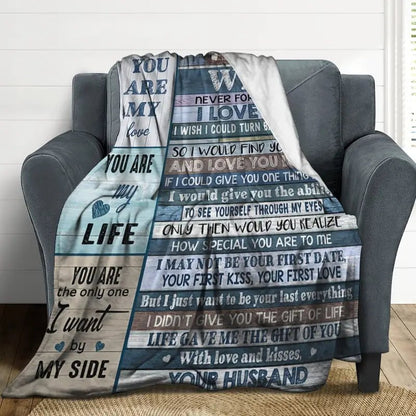 Cozy Intentions: “To My Wife” Soft Plush Throw Blanket - The Defined Collective
