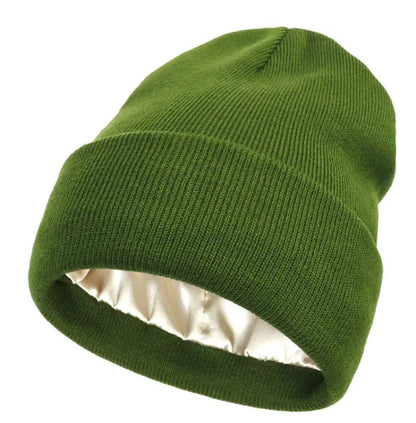 Cozy Satin Lined Knitted Wool Beanie - The Defined Collective