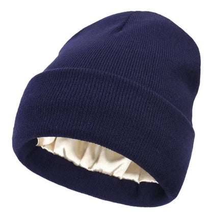 Cozy Satin Lined Knitted Wool Beanie - The Defined Collective