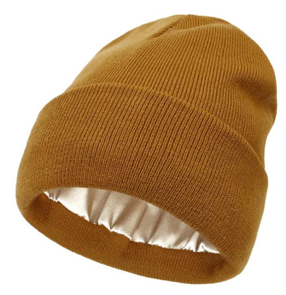 Cozy Satin Lined Knitted Wool Beanie - The Defined Collective