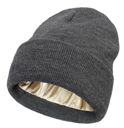 Cozy Satin Lined Knitted Wool Beanie - The Defined Collective