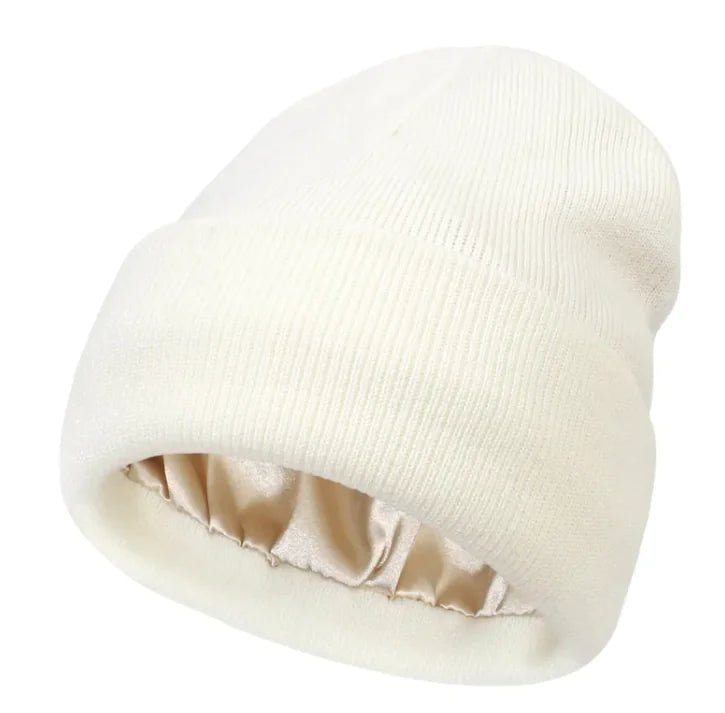 Cozy Satin Lined Knitted Wool Beanie - The Defined Collective