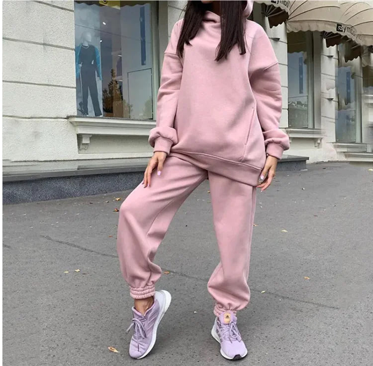 Cozy Intentions: Plush Hooded Lounge Set