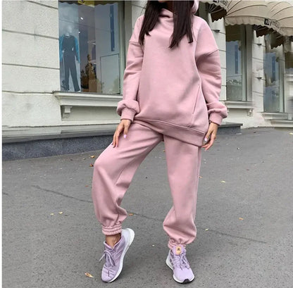 Cozy Intentions: Plush Hooded Lounge Set