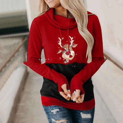 Christmas Time Is Here!  Festive Reindeer Hooded Sweatshirt