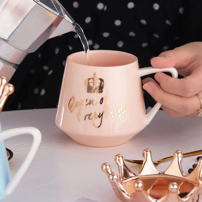 👑 Lit & Inspired: Creative Crown Ceramic Mug - The Defined Collective