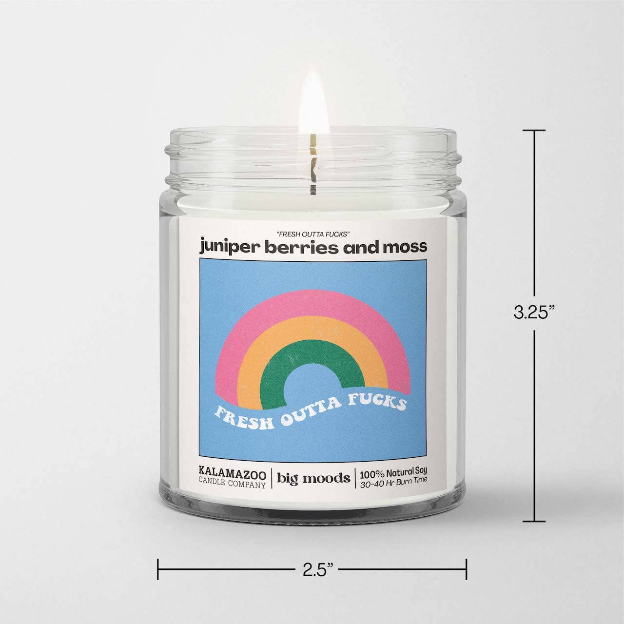 Lit & Inspired : “Fresh Outta Fucks” – Juniper Berries & Moss Candle - The Defined Collective