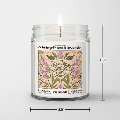 Lit & Inspired : “Grow Through” – Calming French Lavender Candle (5oz) - The Defined Collective
