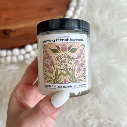 Lit & Inspired : “Grow Through” – Calming French Lavender Candle (5oz) - The Defined Collective