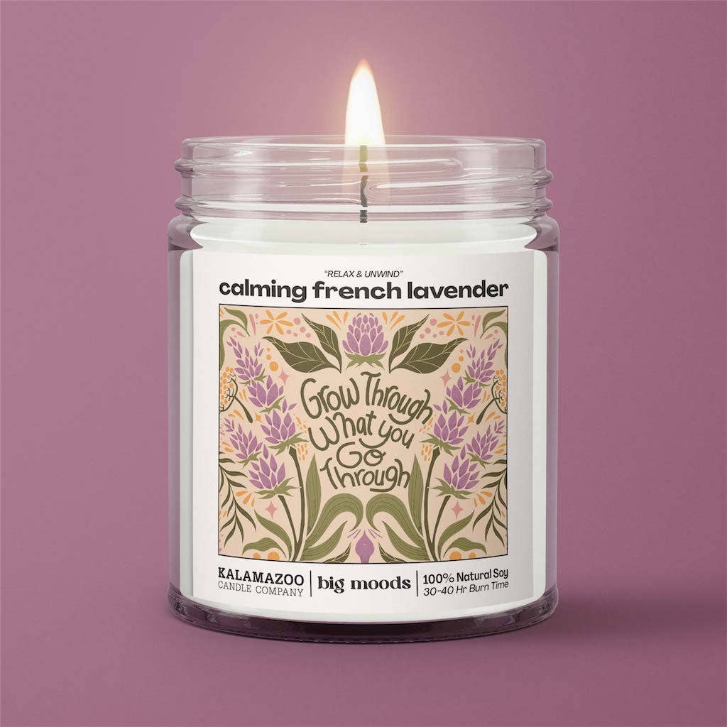 Lit & Inspired : “Grow Through” – Calming French Lavender Candle (5oz) - The Defined Collective