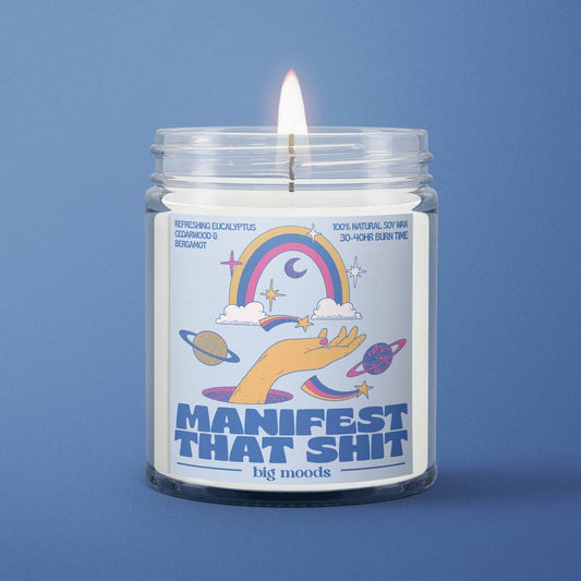 Lit & Inspired: “Manifest That Shit” – 5oz Soy Candle - The Defined Collective