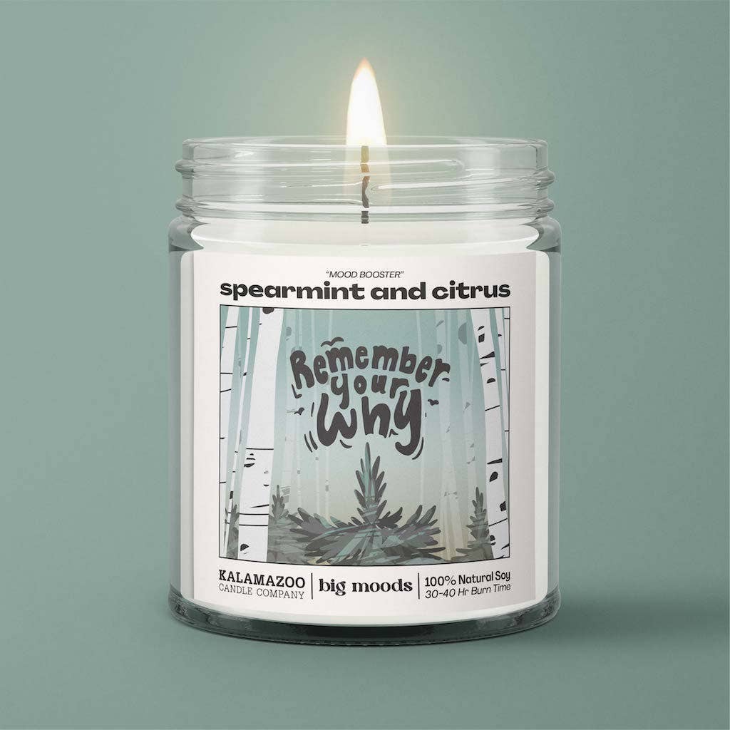 Lit & Inspired : “Remember Your Why” – Spearmint & Citrus Candle - The Defined Collective
