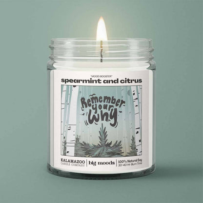 Lit & Inspired : “Remember Your Why” – Spearmint & Citrus Candle - The Defined Collective
