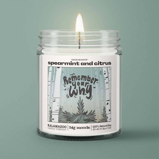 Lit & Inspired : “Remember Your Why” – Spearmint & Citrus Candle - The Defined Collective