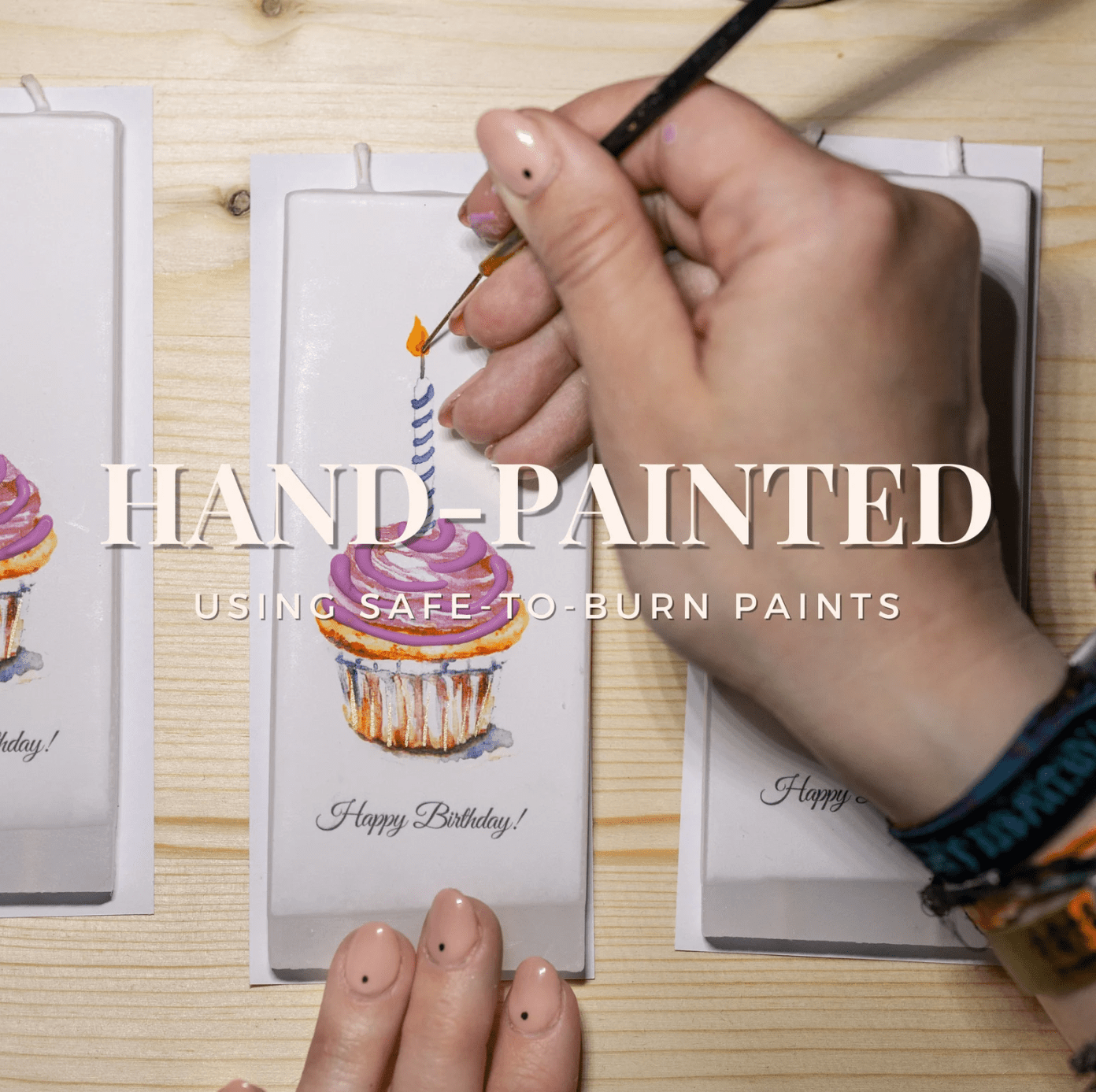 Lit & Inspired: Van Gogh’s Starry Night Hand Painted 6" Flat Candle - The Defined Collective