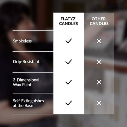 Lit & Inspired: Van Gogh’s Starry Night Hand Painted 6" Flat Candle - The Defined Collective