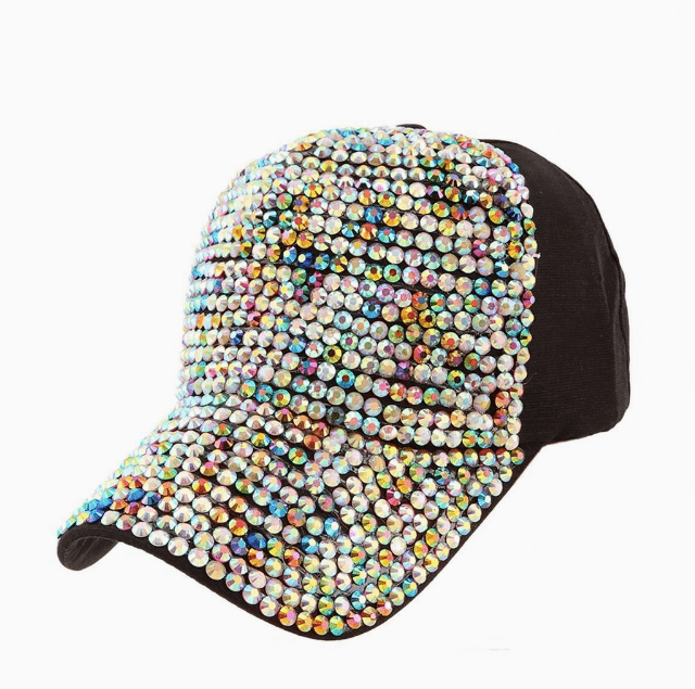 RADIANT SLAY GLITTER HAT (Multi - Color/Black Rhinestones) - The Collab Collective