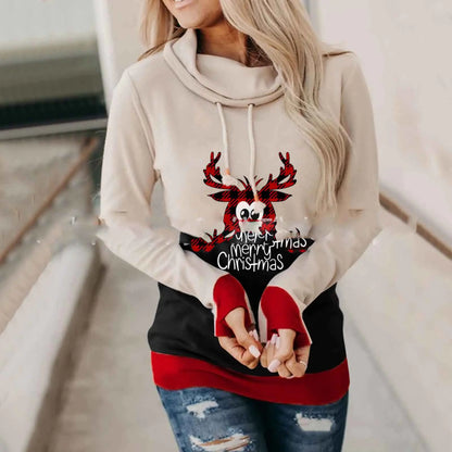 Christmas Time Is Here!  Festive Reindeer Hooded Sweatshirt
